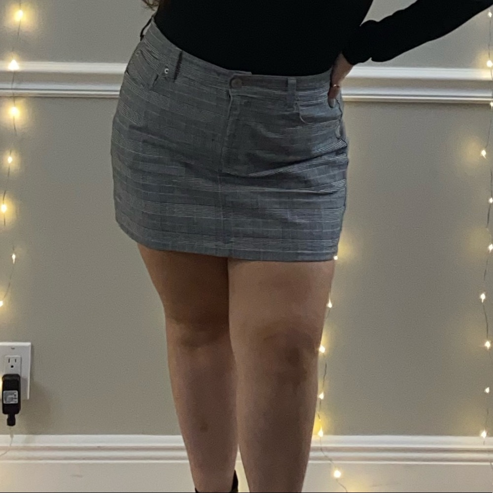 gray plaid American eagle “jean” skirt NOT AVAILABLE